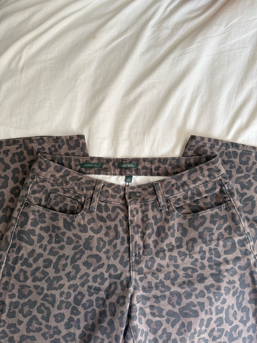 Wild Fable leopard low rise baggy jeans - Picture 2 of 4